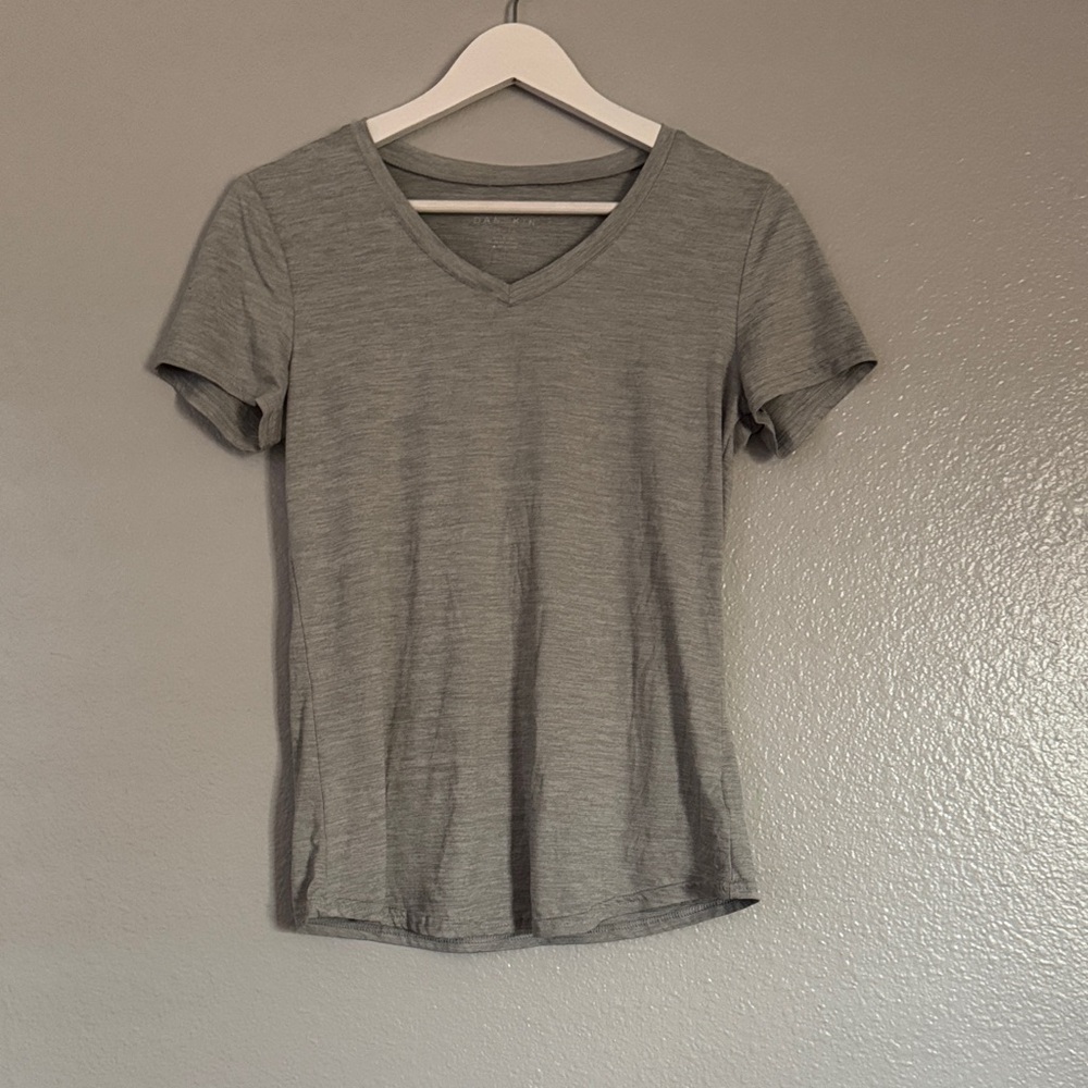 Danskin Heather Gray V-Neck Tee